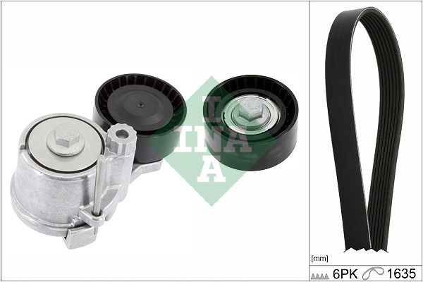 Set curea transmisie cu caneluri (529031110 INA) OPEL,VAUXHALL