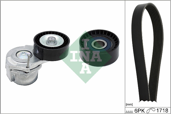 Set curea transmisie cu caneluri (529031210 INA) CHEVROLET,OPEL,VAUXHALL