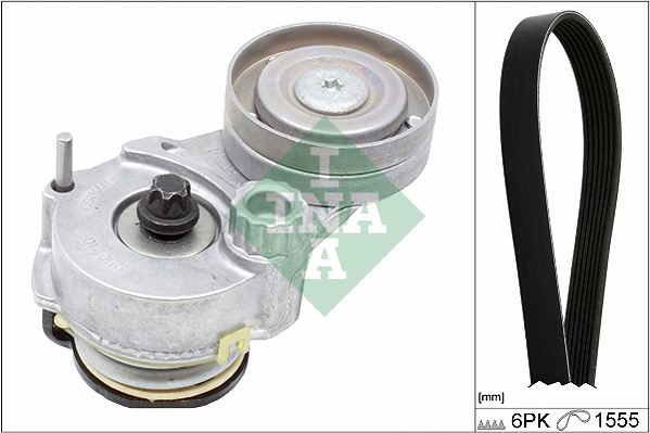 Set curea transmisie cu caneluri (529032710 INA) CHEVROLET,OPEL,VAUXHALL