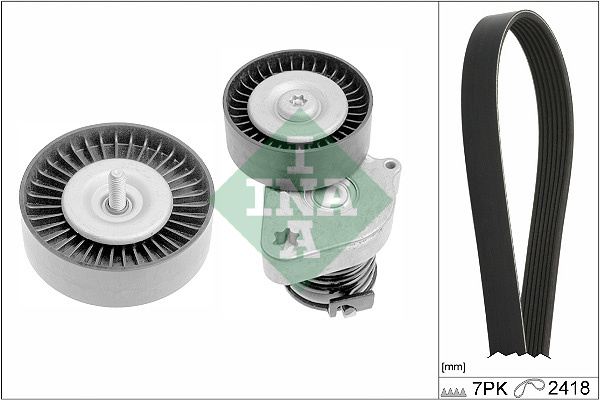 Set curea transmisie cu caneluri (529033410 INA) MERCEDES-BENZ