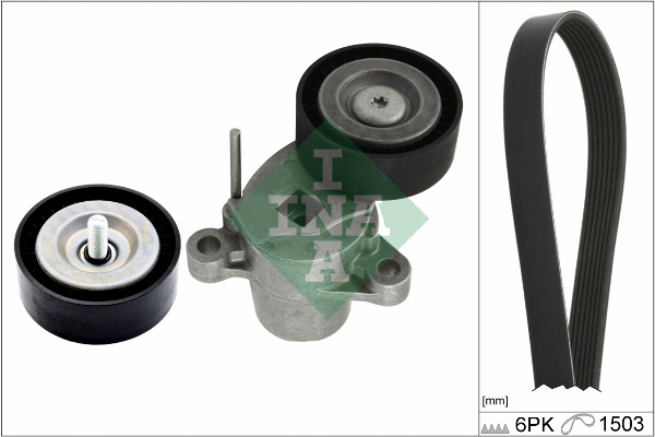 Set curea transmisie cu caneluri (529033810 INA) FORD,FORD AUSTRALIA