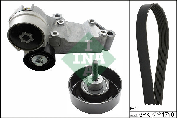 Set curea transmisie cu caneluri (529046310 INA) FORD