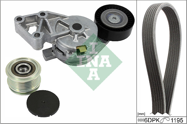 Set curea transmisie cu caneluri (529046520 INA) AUDI,FORD,SEAT,SKODA,VW