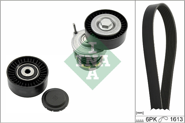 Set curea transmisie cu caneluri (529046710 INA) AUDI,VW