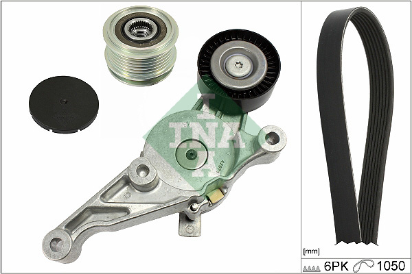 Set curea transmisie cu caneluri (529046920 INA) AUDI,FORD,SEAT,SKODA,VW