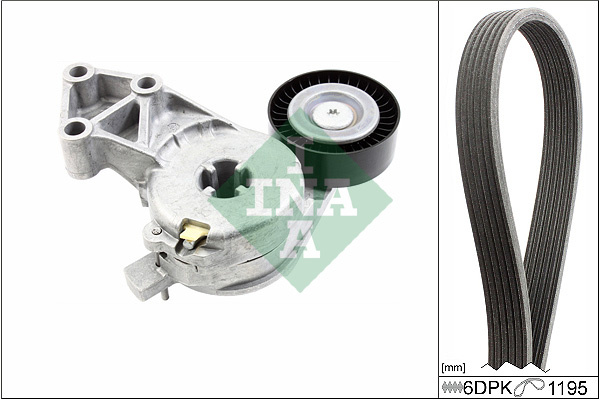 Set curea transmisie cu caneluri (529047010 INA) AUDI,SEAT,SKODA,VW