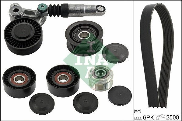 Set curea transmisie cu caneluri (529047220 INA) AUDI,VW