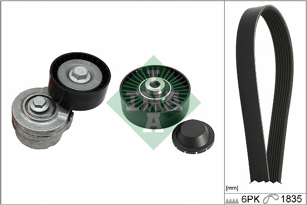 Set curea transmisie cu caneluri (529049810 INA) ALFA ROMEO,FIAT,LANCIA