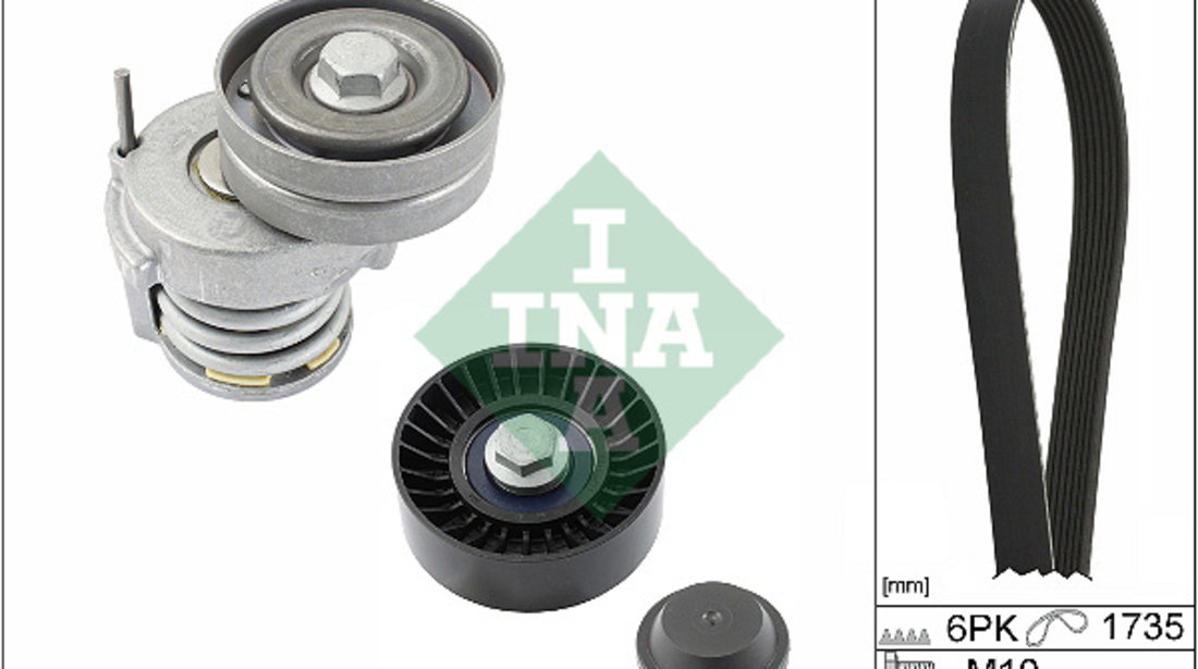 Set curea transmisie cu caneluri (529050510 INA) AUDI,SEAT,SKODA,VW,VW (SVW)