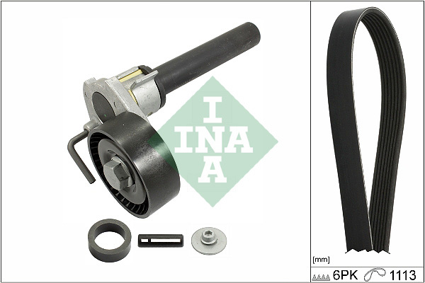 Set curea transmisie cu caneluri (529051410 INA) AUDI,SEAT,SKODA,VW