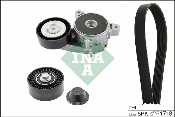 Set curea transmisie cu caneluri (529051510 INA) DODGE,JEEP,MITSUBISHI