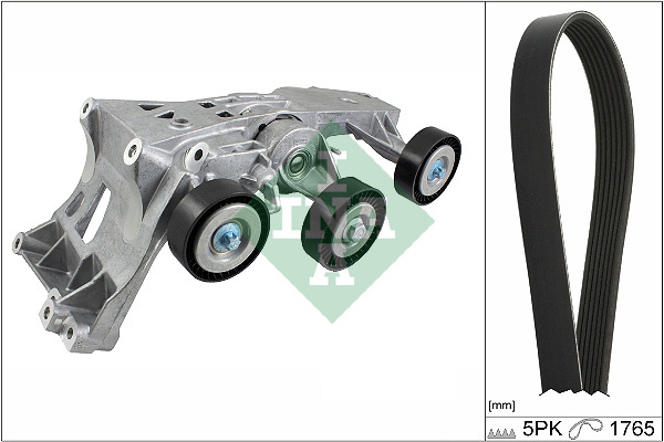 Set curea transmisie cu caneluri (529051710 INA) MERCEDES-BENZ