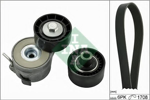 Set curea transmisie cu caneluri CITROEN BERLINGO (MF) (1996 - 2016) INA 529 0046 10 piesa NOUA