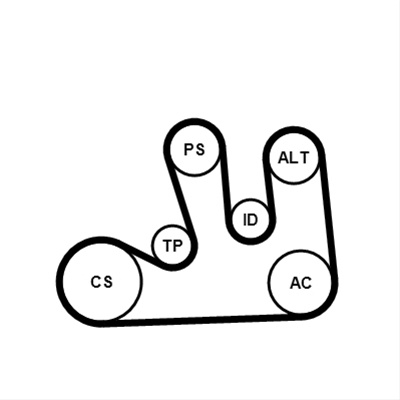 Set Curea Transmisie Cu Caneluri Contitech Renault 5PK1750K1