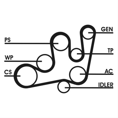 Set Curea Transmisie Cu Caneluri Contitech Renault 6PK1642D2