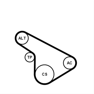 Set Curea Transmisie Cu Caneluri Contitech 5PK1212K1