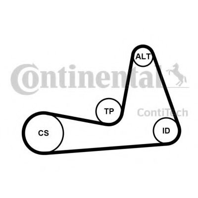 Set curea transmisie cu caneluri DACIA SANDERO II (2012 - 2016) CONTITECH 6PK1130K1 piesa NOUA