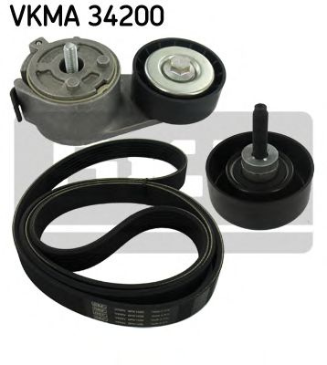Set curea transmisie cu caneluri FORD S-MAX (WA6) (2006 - 2016) SKF VKMA 34200 piesa NOUA