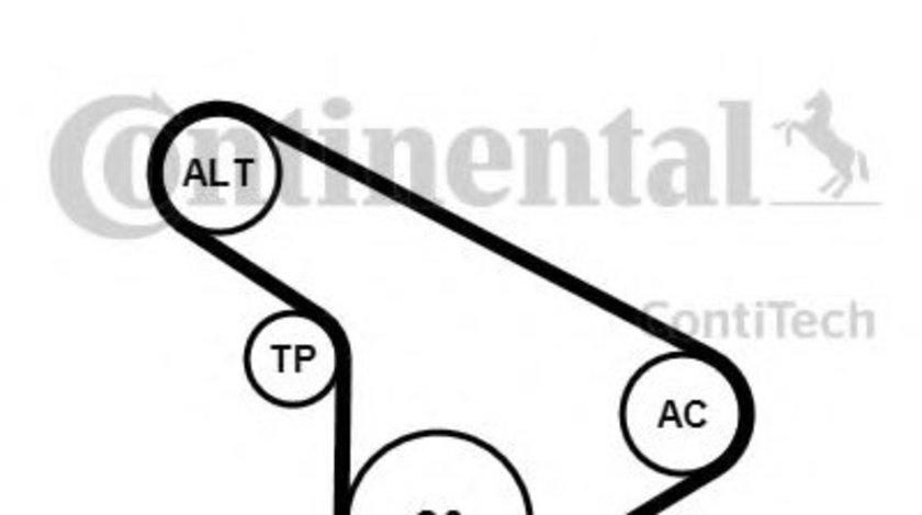 Set curea transmisie cu caneluri OPEL CORSA C (F08, F68) (2000 - 2009) CONTITECH 5PK1212K1 piesa NOUA