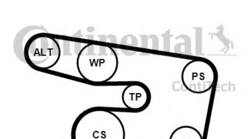 Set curea transmisie cu caneluri OPEL ZAFIRA A (F75) (1999 - 2005) CONTITECH 6PK1873K3 piesa NOUA