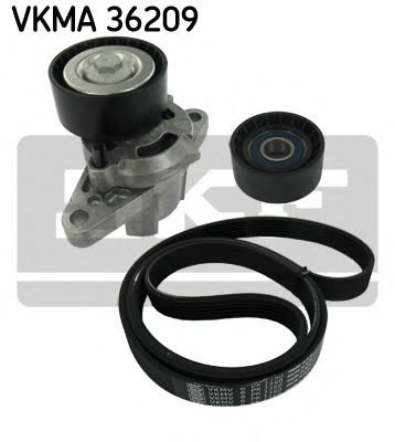 Set curea transmisie cu caneluri RENAULT CLIO II (BB0/1/2, CB0/1/2) (1998 - 2005) SKF VKMA 36209 pie...