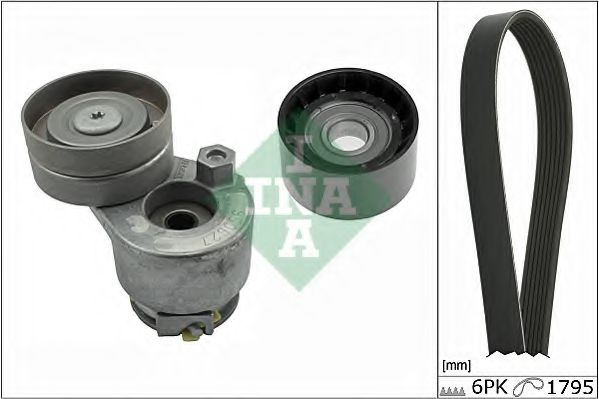 Set curea transmisie cu caneluri RENAULT VEL SATIS (BJ0) (2002 - 2016) INA 529 0124 10 piesa NOUA