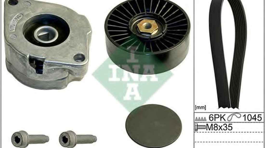 Set curea transmisie cu caneluri VW GOLF III (1H1) (1991 - 1998) INA 529 0102 10 piesa NOUA