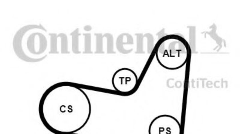 Set curea transmisie cu caneluri VW GOLF III (1H1) (1991 - 1998) CONTITECH 6PK1070K2 piesa NOUA