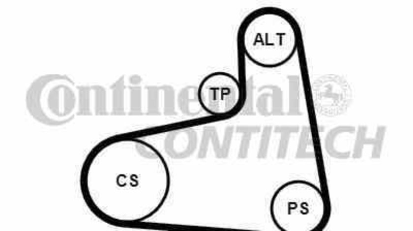 Set curea transmisie cu caneluri VW GOLF IV 1J1 CONTITECH 6PK906K1