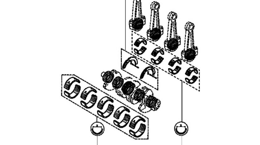 SET CUZINETI BIELA PICK-UP/SLZ 1.9D-8buc RENAULT 7711130061 <br>