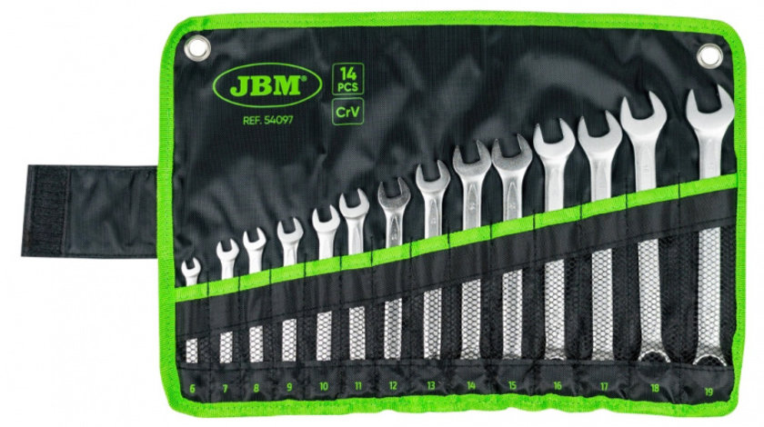 Set De 14 Chei Combinate - Finisaj Crom Jbm 54097