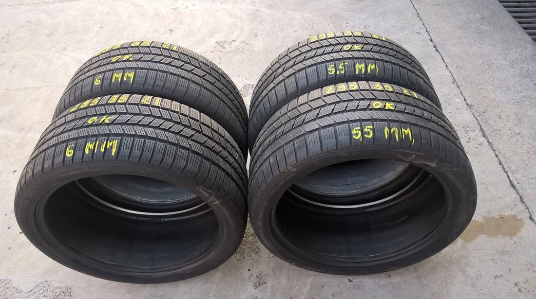 Set de 4 anvelope de iarna 295 35 21 pirelli scorpion yce & snow