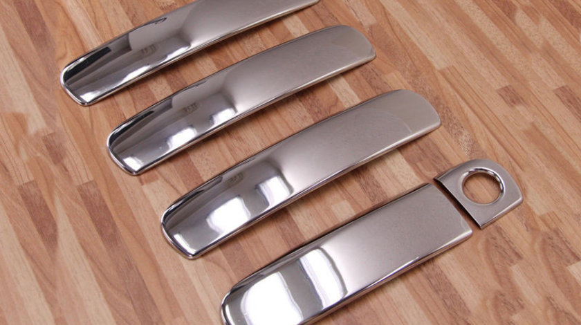 Set de 5 ornamente manere usi cromate Audi A3 8P, A4 B6 B7, A6 C5