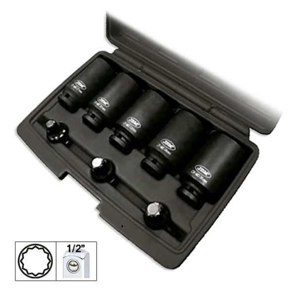 SET DE 8 TUBULARE SI CAPETE XZN 1/2inch DE IMPACT JBM 52547 JBM