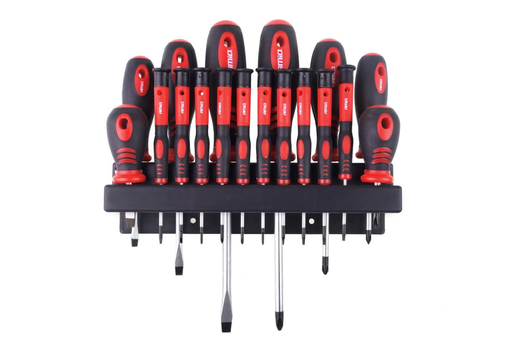 Set De șurubelnițe Cu Agățat Cr-v, 18 Buc Amio 02411