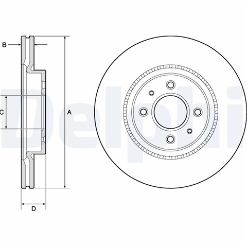 Set Discuri Delphi Kia BG4743C