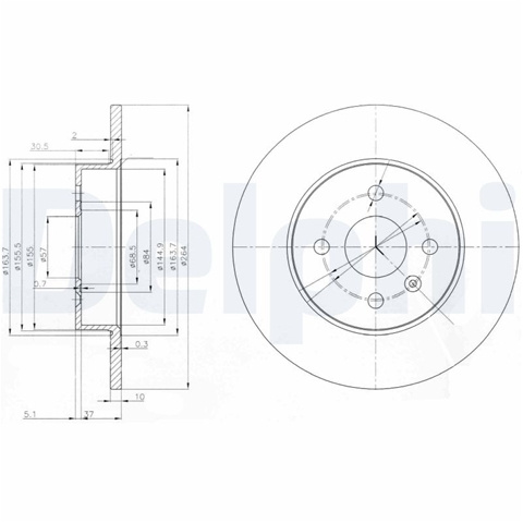 Set Discuri Delphi Opel BG3885C