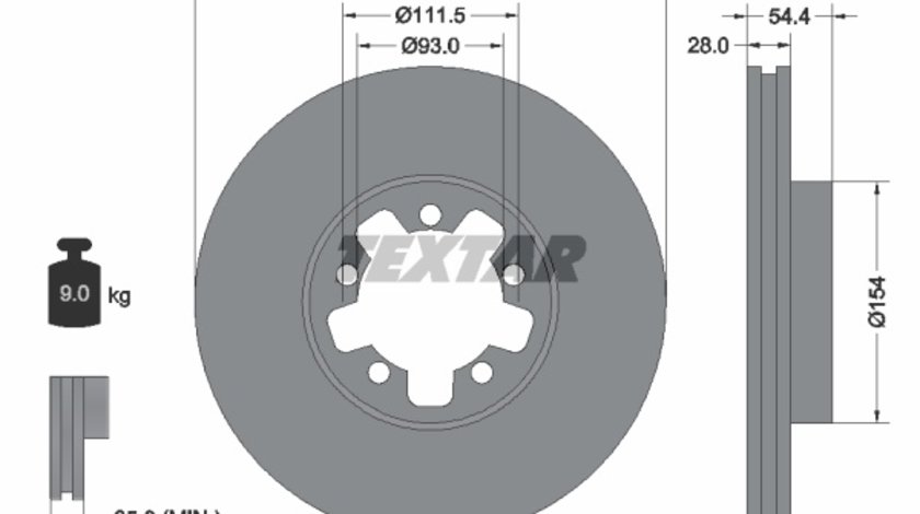 Set discuri Ford Transit MK6 92151903 ( LICHIDARE DE STOC)