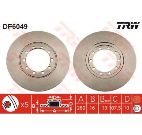 Set discuri Ford Transit MK6 DF6049 ( LICHIDARE DE STOC)