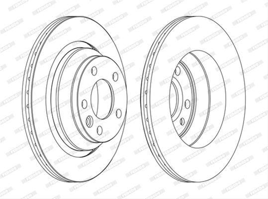 Set Discuri Frana Coated Ferodo Vw DDF1698C