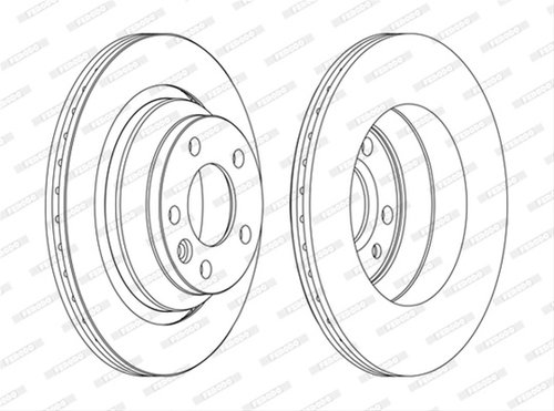 Set Discuri Frana Coated Ferodo Vw DDF1698C