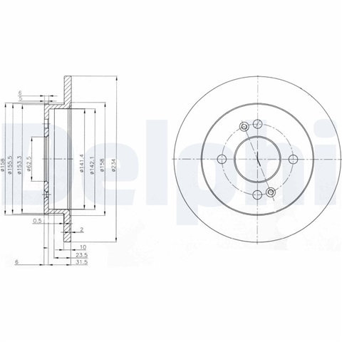 Set Discuri Frana Delphi Acura BG3981C