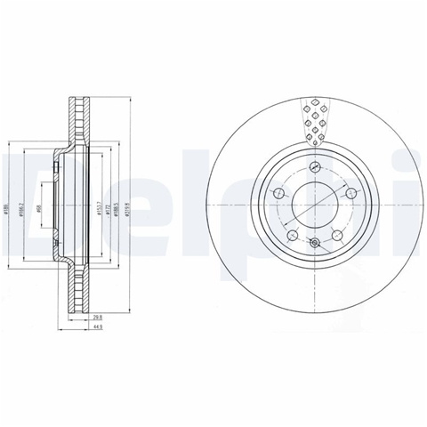 Set Discuri Frana Delphi Audi BG4080C