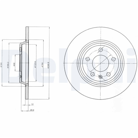 Set Discuri Frana Delphi Audi BG4081C