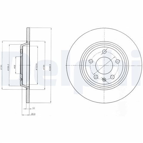 Set Discuri Frana Delphi Audi BG4081C