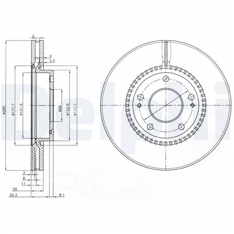 Set Discuri Frana Delphi Byd BG3861C