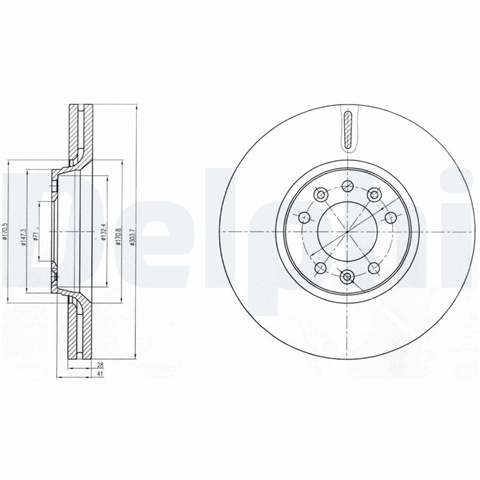 Set Discuri Frana Delphi Fiat BG4083C