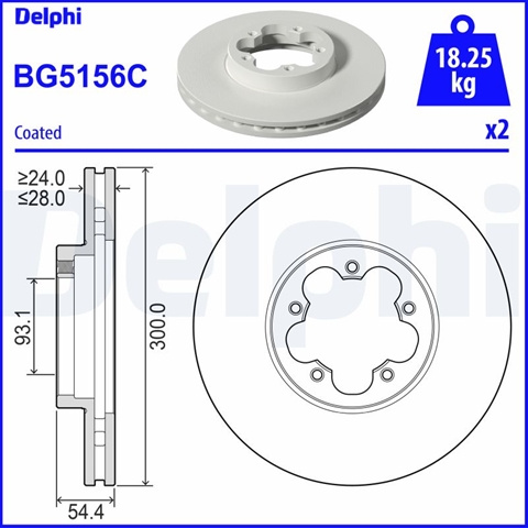Set Discuri Frana Delphi Ford BG5156C