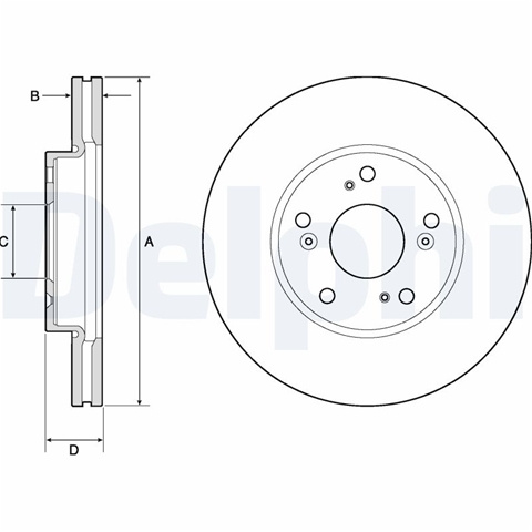 Set Discuri Frana Delphi Honda BG4741C