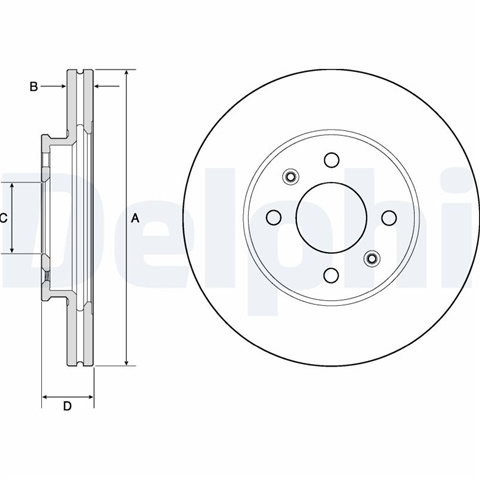Set Discuri Frana Delphi Kia BG4744C